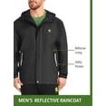 thumbnail image 3 of John Deere Men's Reflective Nylon Canvas Rain Jacket, Sizes S-3XL, 3 of 8