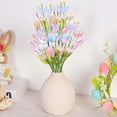 thumbnail image 5 of Artificial Easter Stems, 3 Pcs Spring Berry Picks with Easter Eggs, Berries Leaves Twig Branches Sprays for Easter Arrangement Centerpiece Easter Celebration Home Vase Decor, 5 of 9