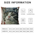 thumbnail image 5 of SHANXI Patriotic Cat Decorative Throw Pillow Cover Patio Outdoor Pillowcase, USA Liberty Stars Stripes 12x12in, 5 of 5