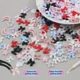 thumbnail image 4 of SUMMIT-Nail Art Studs Kit, 12 grids 8 Colors 3D Charms and Pink Mix White Star Heart Moon Cute Nail Jewels for DIY Decoration, 4 of 14