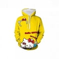 thumbnail image 4 of Hello Kitty 3D printed men's and women's couple casual hooded sweatshirts, 4 of 20