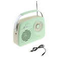 thumbnail image 3 of Radio Portátil perfecl con Bluetooth Recargable Diseño Retro Verde, 3 of 8