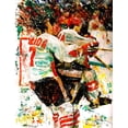 thumbnail image 2 of Murray Henderson Fine Art 12x14 Black Ornate Wood Framed with Double Matting Museum Art Print Titled - The Goal 72 1, 2 of 4