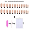 thumbnail image 5 of 24 uñas postizas francesas con punta negra, uñas adhesivas cuadradas, uñas postizas extraíbles con pegamento, cobertura total, accesorios para decoración de uñas para mujeres y niñas., 5 of 5