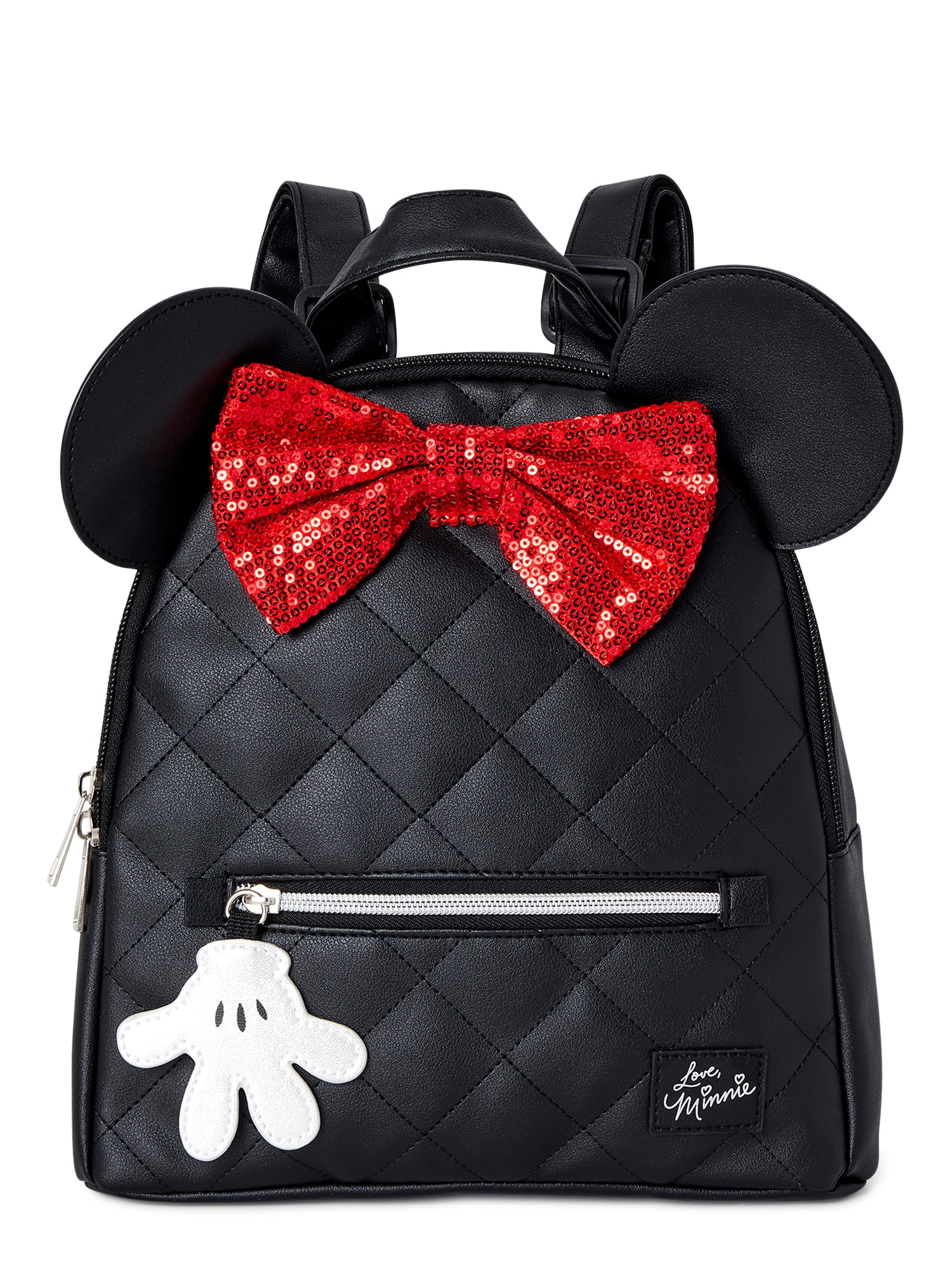 Disney Minnie Mouse Women’s Quilted Mini Backpack Black