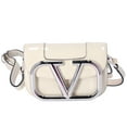 thumbnail image 1 of Pre-Owned Valentino V logo Signature Shoulder Bag Cream Patent Leather, 1 of 8
