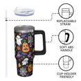 thumbnail image 3 of Spooky Halloween 30oz Coffee Tumbler with Handle and Straw Lid – Insulated Hot Cold Travel Mug – Pumpkin Gift Cup, 3 of 5