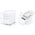 thumbnail image 2 of 3 Drawer Mobile File Cabinet with Lock Metal Under Desk Rolling Filing Cabinets, Anti-Tilting, Waterproof Fully Assembled Except Wheels File Cabinet for Home Office, 2 of 4