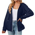 thumbnail image 4 of AOOCHASLIY Women Coat Clearance Women Long Sleeve Loose Hooded Sweater Women's Pocket Coat, 4 of 4