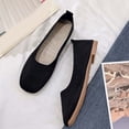 thumbnail image 6 of NOKIO Spring And Autumn Women Casual Shoes Flat Bottom Square Toe Fly Woven Mesh Breathable Comfortable Slip On Solid Color Simple Style Elegant Women'S Slip-Ons, 6 of 9