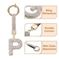 thumbnail image 4 of Encanto de letra P de Uxcell con rhinestones para hacer joyas, blanco, 4 of 6