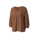 thumbnail image 3 of Sunloudy - Camiseta de verano con cuello en V para mujer, casual, manga larga, color sólido, túnica holgada Sunloudy  moda, 3 of 10