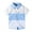 Blue, variant on KYAIGUO Little Boys Short Shirt Button down Short-Sleeve Shirt Summer Beach Casual Short Sleeve Tops Sized 1-6T