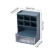 thumbnail image 3 of Organizador de escritorio inclinado | Estante de plástico multi-celosía con cajón, compartimentos lavables extraíbles | Blanco Rosa Azul Verde | Portaobjetos de sobremesa de gran capacidad, 3 of 7