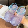 thumbnail image 4 of BRGZLK Girls Fisherman Sandals Soft Sole Beach Cut-Out Candy Ombre Closed Toe Jelly Sandal Lightweight Comfortable Little Kids Shoes Purple 4-5 Years, 4 of 6