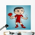 thumbnail image 1 of Ping Pong Player Wall Decal Mural by Wallmonkeys Peel and Stick Graphic (48 in H x 48 in W) WM76361, 1 of 4