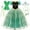 G016-Green(P037), variant on Jurebecia Snow Queen Costume for Girls Princess Dress Kids Halloween Birthday Party up Clothes Toddler with Accessories Green 120 cm 5-6 Years