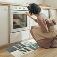 thumbnail image 4 of Floral Kitchen Mats Set of 2, Farmhouse Modern Woodgrain Kitchen Mats for Floor Area Runner Rugs Sage Green Kitchen Decor Accessories Stuff, 17x30 and 17x47 Inches, Beige Sage Green Leaves, 4 of 6
