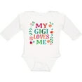 thumbnail image 3 of Inktastic My Gigi Loves Me Girls Apparel Girls Long Sleeve Baby Bodysuit, 3 of 5