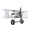 Silver Plated, variant on BIMZUC Large Vintage Airplane Model Simulation Retro Iron Ornament for Living Rooms Studies TV Cabinets Gold Plated (8.39 inches / 21.3 cm)