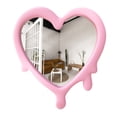 thumbnail image 1 of Espejo Decorativo de Pared en Forma de Corazón Rosa, 1 of 4