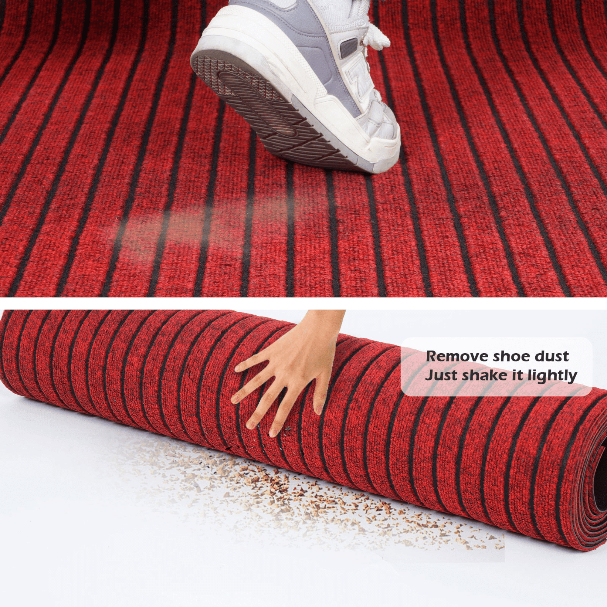 OVYEOFR 3 x 10ft Runner Rug, Non-Slip Commercial Floor Mat with Rubber Backing, Custom Size Carpet for Hallway Kitchen Entryway Laundry