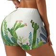 thumbnail image 2 of Fotbe Cartoon Cactus Seamless Shorts, Womens Workout Shorts High Waist Stretch Booty Short for Gym/Yoga/Running/Biking-Medium, 2 of 9
