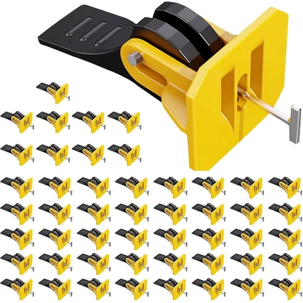 Paquete de 50 Kit de sistema de nivelación de azulejos niveladores de azulejos reutilizables espaciadores ajustador sistema de equilibrio TA