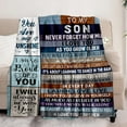 thumbnail image 2 of LHSHID Fathers Day Blanket Gifts for Son Son Blanket Gifts for Son from Mom Dad Son Birthday Gifts Ideas Best Grown Son Gifts for Teen Boys Adult Son Gifts for Graduation Christmas 30"x40", 2 of 6