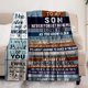 thumbnail image 2 of LHSHID Fathers Day Blanket Gifts for Son Son Blanket Gifts for Son from Mom Dad Son Birthday Gifts Ideas Best Grown Son Gifts for Teen Boys Adult Son Gifts for Graduation Christmas 30"x40", 2 of 6