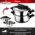 thumbnail image 5 of Magefesa Prisma 4.2 + 6.3 Quart Stainless Steel Stovetop Pressure Cooker Set, 5 of 8
