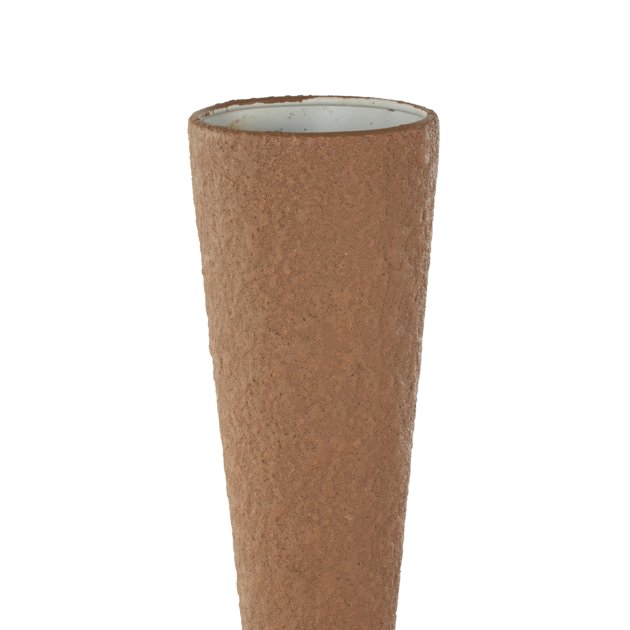 DecMode 27" Art Deco Fluted Brown Metal Vase