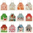 thumbnail image 2 of Delantal navideño de lino impermeable para mujer, niño y adulto, accesorio para cocina, jardín, barbacoa, Papá Noel, muñeco de nieve, 2 of 4