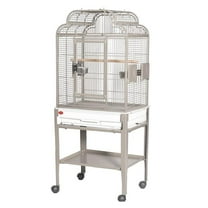 A&E Cage GA82217C HQ Platinum 22 x 17 in. Open Top Cage with Plastic Base, Platinum
