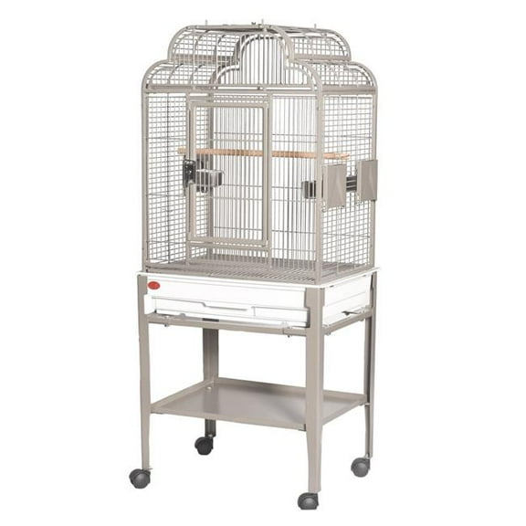 A&E Cage GA82217C HQ Platinum 22 x 17 in. Open Top Cage with Plastic Base, Platinum