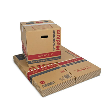 Medium Extra Strength Recycled Moving Boxes 16L x 16W x 17H (15