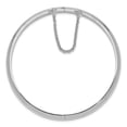 thumbnail image 2 of Sterling Silver Bracelet Bangle Women's 5 mm 7.25 in w/Chain Hinged, 2 of 4