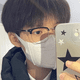 thumbnail image 3 of Gafas de estilo medio marco con montura de cejas y protección contra la luz azul Sven Scum Couple tr Gafas planas con montura de metal, 3 of 6