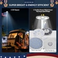 thumbnail image 2 of Yescom EZ GO 20ft LED Solar Light Telescoping Flag Pole Kit Upgrade Rotating Lock Outside 3x5' US Flag Ball Top Silver, 2 of 10
