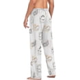 thumbnail image 6 of GZHJMY Cat and Square Men's Pajama Pants, Soft and Comfortable Lounge Sleep Bottoms with Pockets, Men's Sleepwear with Custom Print, Medium, 6 of 7