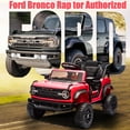 thumbnail image 6 of 12V Powered Ride on Car Toy, Ford Bronco Raptor Kids Electric Vehicle Car with Parent Remote, Battery Powered Ride on Truck for Boys Girls w/ Rear Wheel Suspension, Bluetooth, Red, 6 of 7