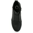 thumbnail image 5 of Journee Womens Clara Round Toe Inside Zip Wedge Sneakers, Widths Available, 5 of 10