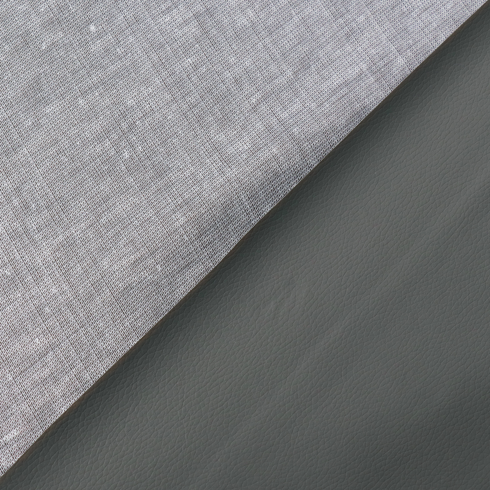 EdgeSeal Vinyl Synthetic Fabric Material Lichee Pattern Faux Leather Fabric by the Yard, Gray 54" x 36"