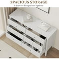 thumbnail image 4 of RoyalCraft Fluted Dresser 6 Drawer Bedroom Storage Cabinet and Nightstand, White, 4 of 9
