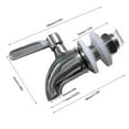thumbnail image 3 of Clearance Faucets under $5,Beverage Dispenser Push Spigot Stainless Steel Polished Finished Water Dispenser Replacement Faucet Beverage Drink Water Dispenser Wine Barrel Faucet Juice Tap, 3 of 3