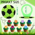 thumbnail image 2 of Honeydak - Set de 48 aros decorativos para cupcakes de fútbol de silicona, 3 cm, 2 of 6