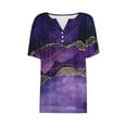 thumbnail image 6 of GERsome Short Sleeve T-shirts for Women Summer V Neck Tunic Tops Dressy Casual Loose Fit Shirts, Sizes S-3XL, 6 of 6