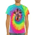 thumbnail image 2 of Wild Bobby, Cross with Flowers and Butterflies, Inspirational/Christian, Tie-Dye Tees, Minty Rainbow, Medium, 2 of 3