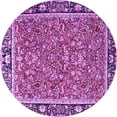 thumbnail image 1 of Ahgly Company Indoor Round Persian Purple Traditional Area Rugs, 3' Round, 1 of 4