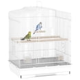 thumbnail image 1 of PawHut 23" Bird Cage for Finches Canaries, Budgies, Parrot w/ Handle White, 1 of 10
